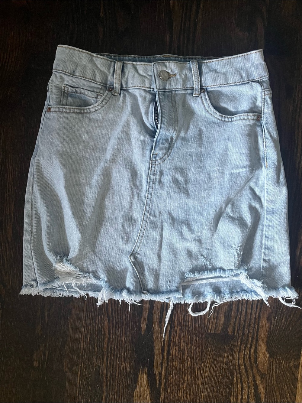 Wild Fable Denim Mini Skirt Womens Size 2 Light Wash Jean Skirt